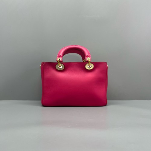 Dior Small Diorissimo Tote Calfskin Fuchsia