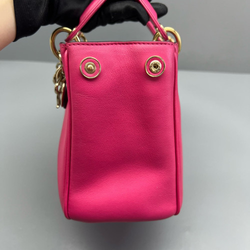 Dior Small Diorissimo Tote Calfskin Fuchsia