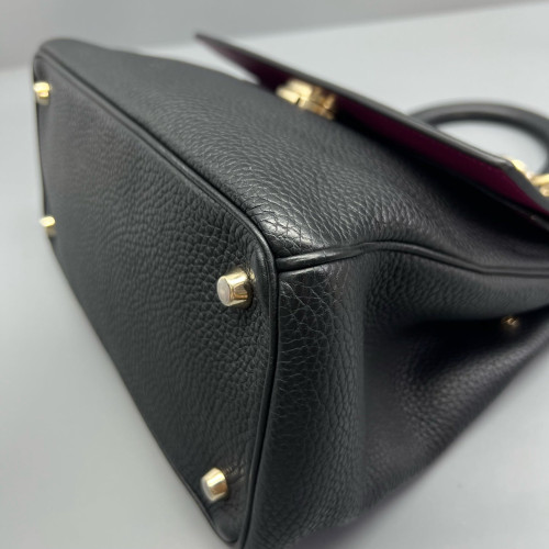 Dior Small Be Dior Flap Grained Calfskin Black