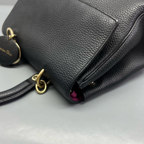 Dior Small Be Dior Flap Grained Calfskin Black