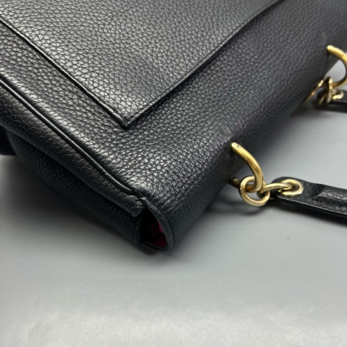 Dior Small Be Dior Flap Grained Calfskin Black