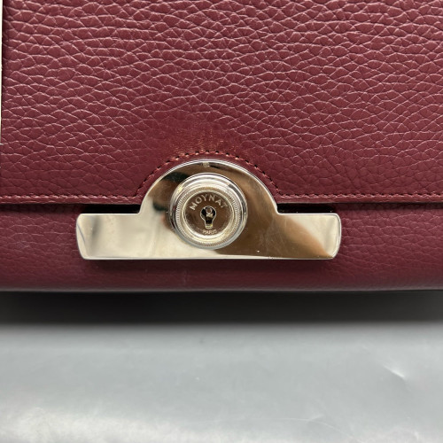 Moynat Rejane Pm Grained Calfskin Burgundy