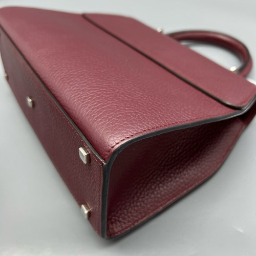 Moynat Rejane Pm Grained Calfskin Burgundy