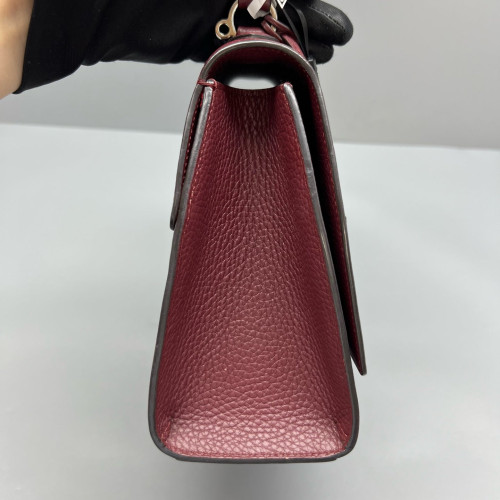 Moynat Rejane Pm Grained Calfskin Burgundy