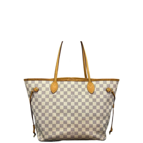 Louis Vuitton Neverfull MM Damier Azur White Grey Louis Vuitton Neverfull MM Damier Azur White Grey
