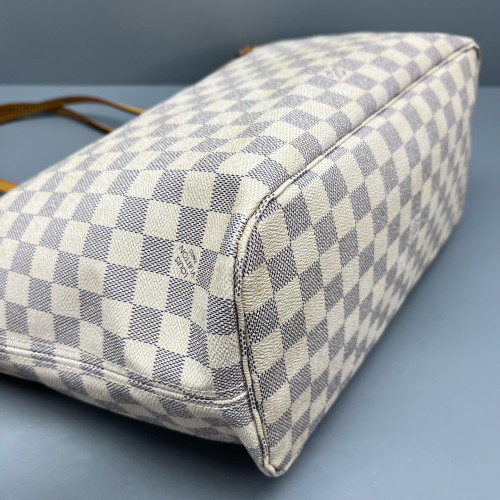 Louis Vuitton Neverfull MM Damier Azur White Grey Louis Vuitton Neverfull MM Damier Azur White Grey