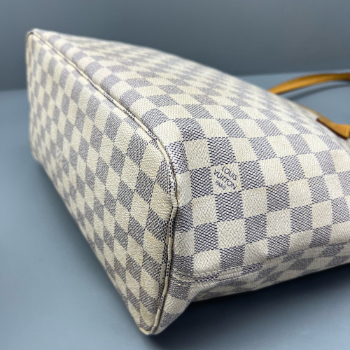 Louis Vuitton Neverfull MM Damier Azur White Grey Louis Vuitton Neverfull MM Damier Azur White Grey