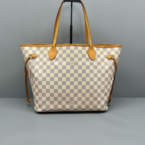Louis Vuitton Neverfull MM Damier Azur White Grey Louis Vuitton Neverfull MM Damier Azur White Grey