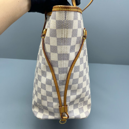 Louis Vuitton Neverfull MM Damier Azur White Grey Louis Vuitton Neverfull MM Damier Azur White Grey
