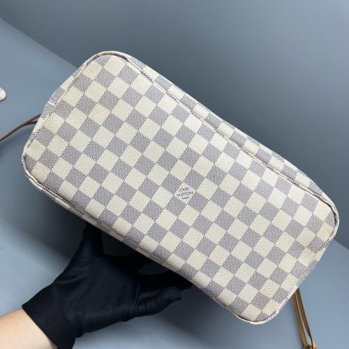 Louis Vuitton Neverfull MM Damier Azur White Grey Louis Vuitton Neverfull MM Damier Azur White Grey