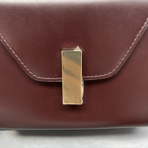 Valextra Two-Way Bag Calfskin Burgundy