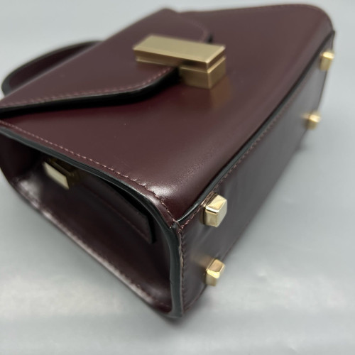 Valextra Two-Way Bag Calfskin Burgundy