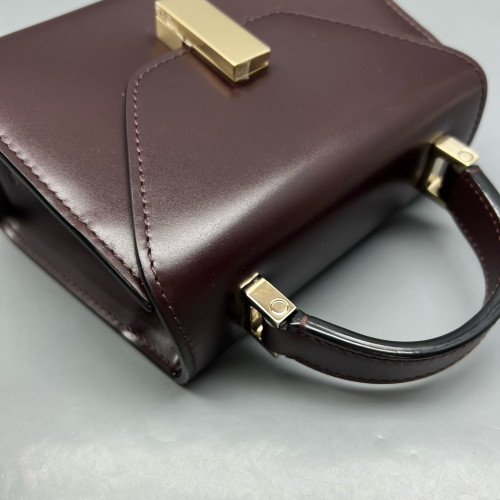 Valextra Two-Way Bag Calfskin Burgundy
