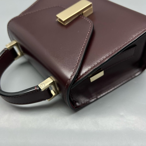 Valextra Two-Way Bag Calfskin Burgundy