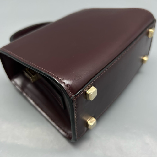 Valextra Two-Way Bag Calfskin Burgundy