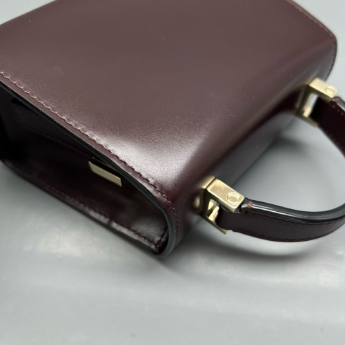 Valextra Two-Way Bag Calfskin Burgundy