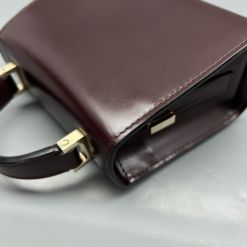 Valextra Two-Way Bag Calfskin Burgundy