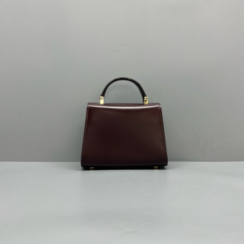 Valextra Two-Way Bag Calfskin Burgundy