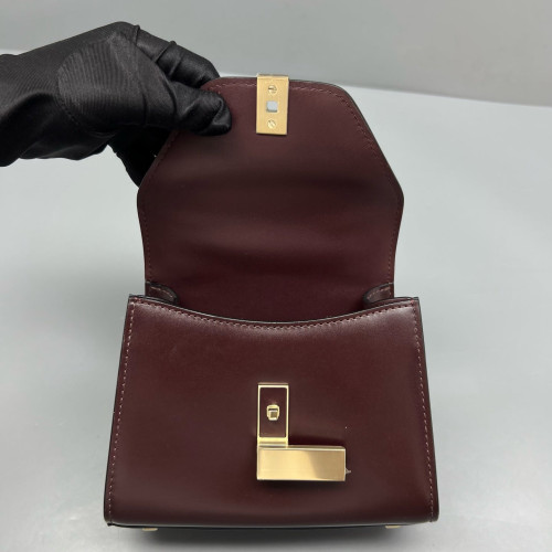 Valextra Two-Way Bag Calfskin Burgundy