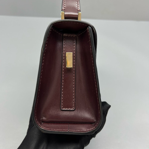 Valextra Two-Way Bag Calfskin Burgundy