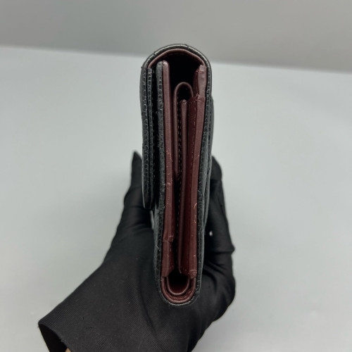Chanel Quilted Continental Wallet Calfskin Black