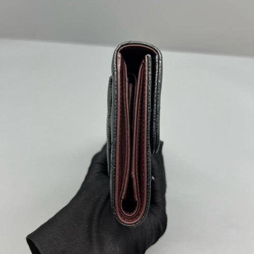 Chanel Quilted Continental Wallet Calfskin Black