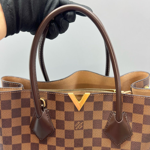 Louis Vuitton Kendington Handbag Damier Ebene Brown