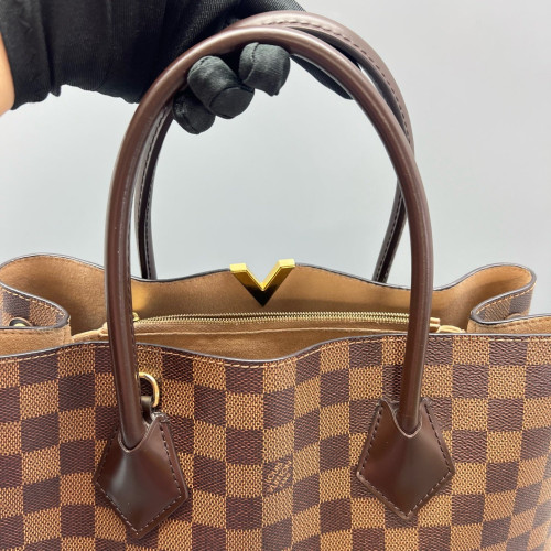 Louis Vuitton Kendington Handbag Damier Ebene Brown