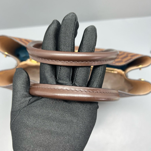 Louis Vuitton Kendington Handbag Damier Ebene Brown