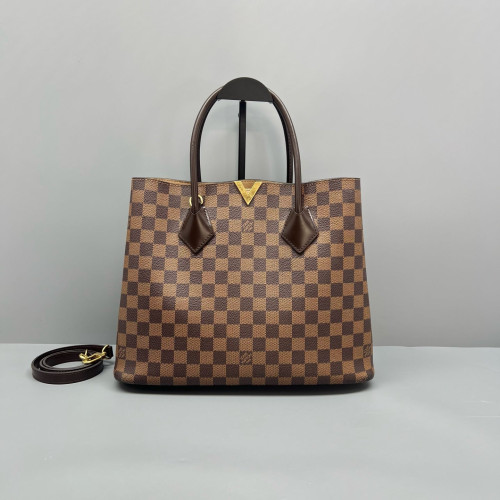 Louis Vuitton Kendington Handbag Damier Ebene Brown