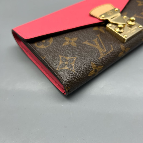 Louis Vuitton Continental Wallet Monogram Brown Red