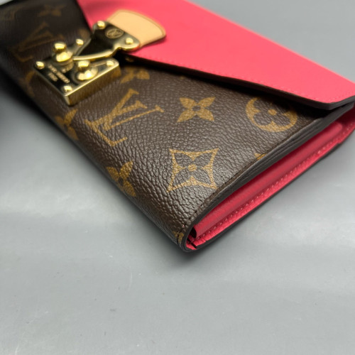 Louis Vuitton Continental Wallet Monogram Brown Red