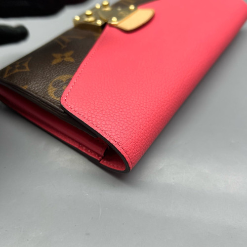 Louis Vuitton Continental Wallet Monogram Brown Red