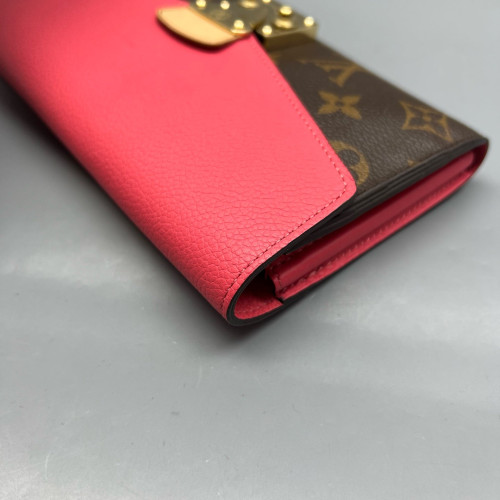 Louis Vuitton Continental Wallet Monogram Brown Red