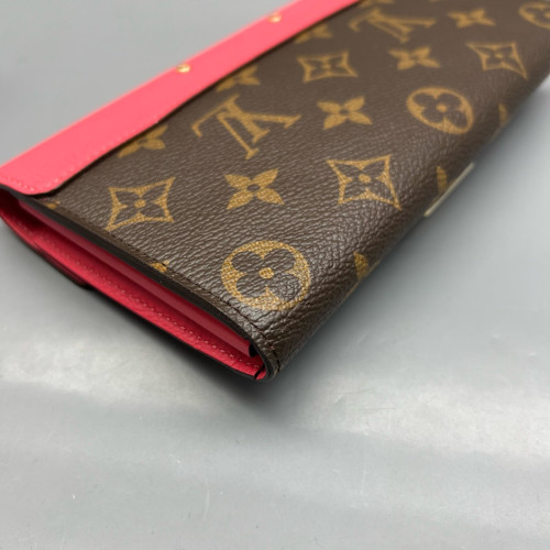 Louis Vuitton Continental Wallet Monogram Brown Red