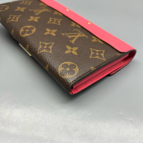Louis Vuitton Continental Wallet Monogram Brown Red
