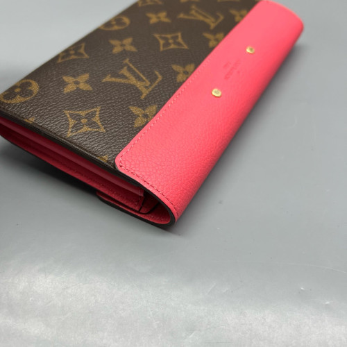Louis Vuitton Continental Wallet Monogram Brown Red