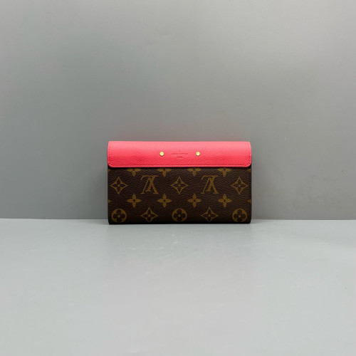 Louis Vuitton Continental Wallet Monogram Brown Red