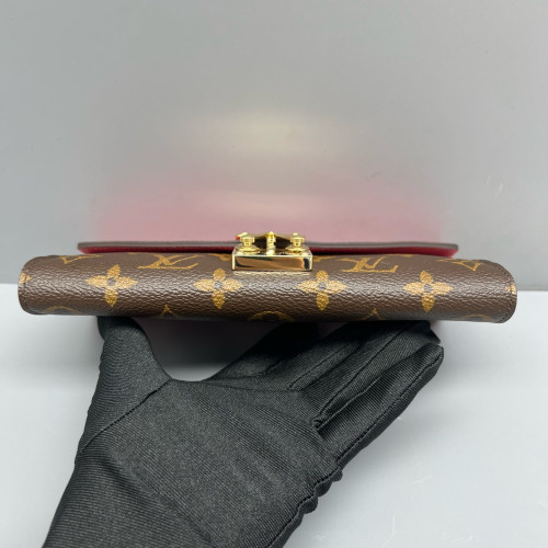 Louis Vuitton Continental Wallet Monogram Brown Red