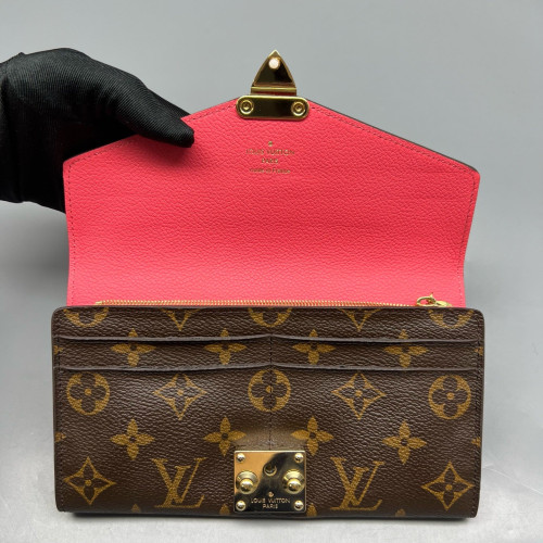 Louis Vuitton Continental Wallet Monogram Brown Red