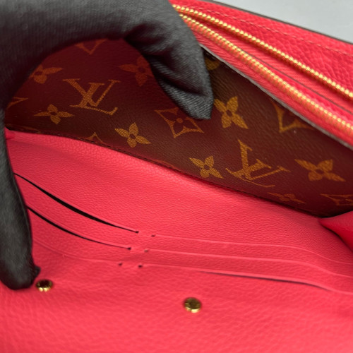 Louis Vuitton Continental Wallet Monogram Brown Red