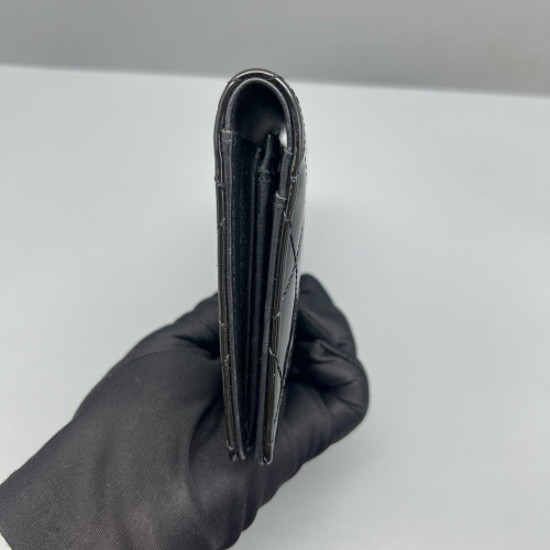 Chanel Quilted Continental Wallet Patent Calfskin Black