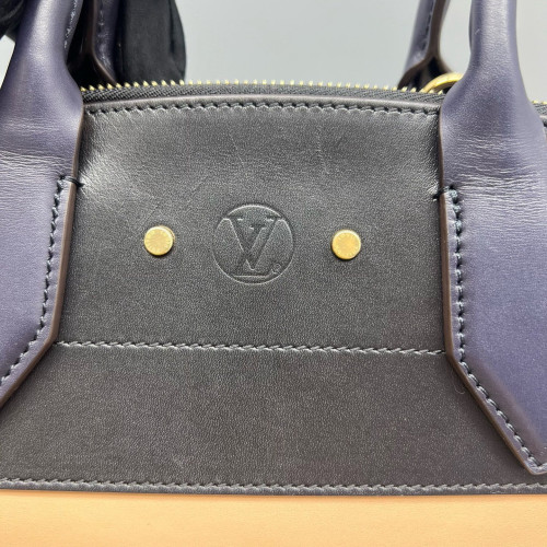 Louis Vuitton City Steamer MM Calfskin Black Beige Purple