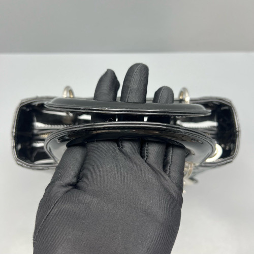 Dior Medium Lady Dior Patent Calfskin Black