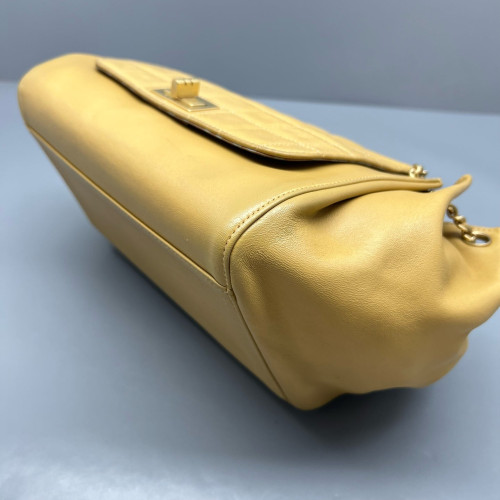 Chanel Shoulder Bag Calfskin Natural Tan Chanel Shoulder Bag Calfskin Natural Tan