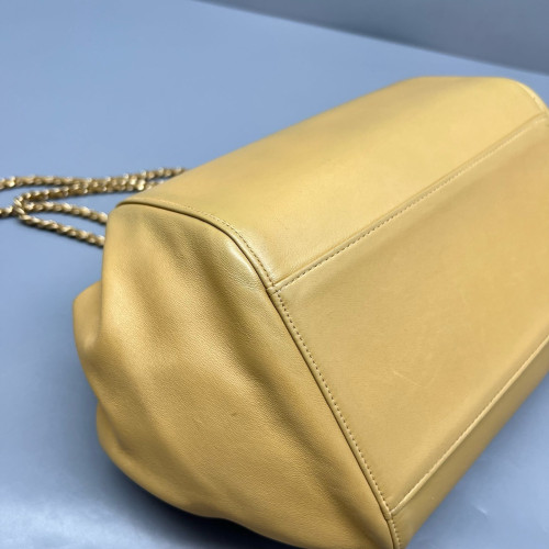 Chanel Shoulder Bag Calfskin Natural Tan Chanel Shoulder Bag Calfskin Natural Tan