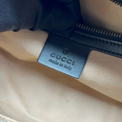 Gucci GG Marmont Top Handle Shoulder Bag Calfskin Black
