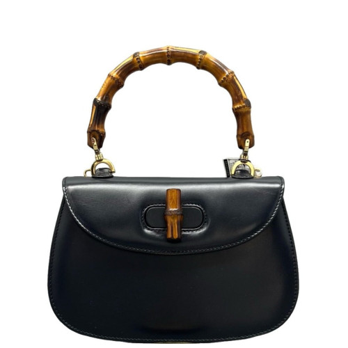 Gucci Bamboo Mini Lady Lock Bamboo Top Handle Bag Calfskin Blue Black Gucci Bamboo Mini Lady Lock Bamboo Top Handle Bag Calfskin Blue Black