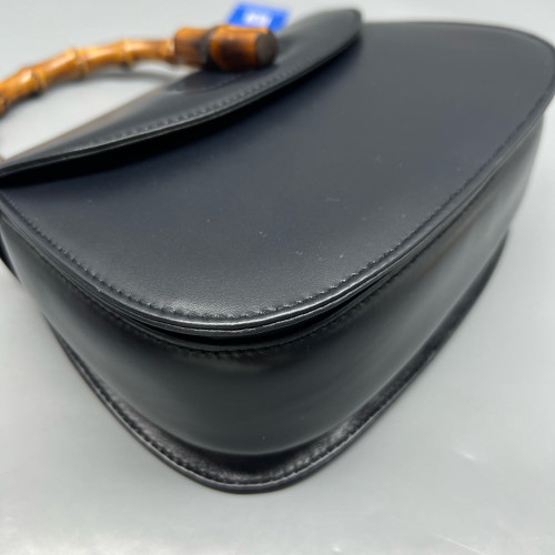 Gucci Bamboo Mini Lady Lock Bamboo Top Handle Bag Calfskin Blue Black Gucci Bamboo Mini Lady Lock Bamboo Top Handle Bag Calfskin Blue Black