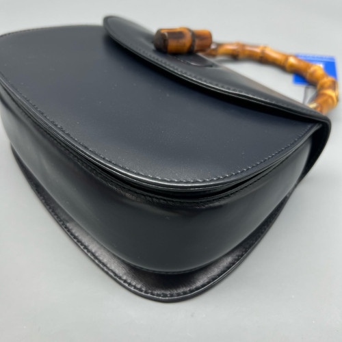 Gucci Bamboo Mini Lady Lock Bamboo Top Handle Bag Calfskin Blue Black Gucci Bamboo Mini Lady Lock Bamboo Top Handle Bag Calfskin Blue Black